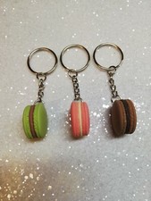 Macaroon Keyring Pink/Chocolate/Green Birthday gift/valentine/mothers day/ chris