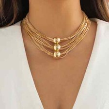 Gold Chunky Multi Strand