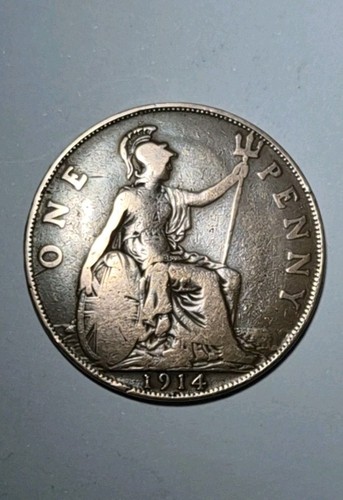 1914 penny coin - coin-king, george