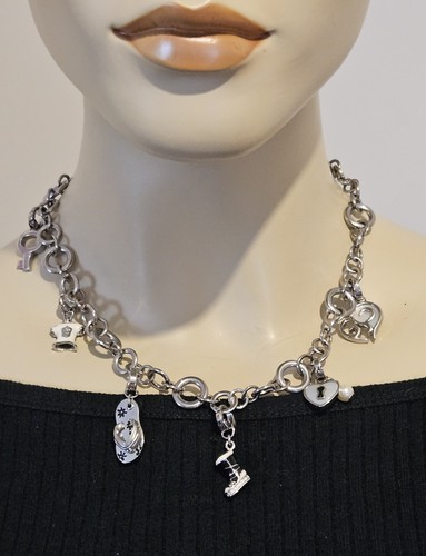 Fossil chunky charm necklace - chunky,