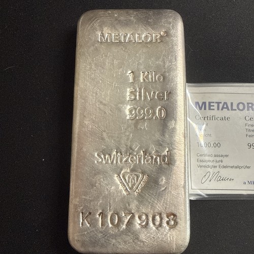Metalor 1kilo fine - silver, bar