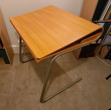 Habitat Desk Oak Ply Cantilever 90s Design Clamshell Hinged Lid VGC Vintage 