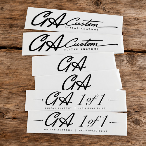 Guitar headstock logo decal - headstock,