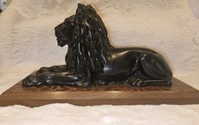 19th Century Cast Iron Lion Paperweight Or Door Stop Rare Royal Antique