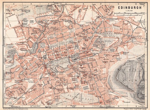 Edinburgh city map plan