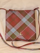 Vivienne Westwood Tartan check crossbody shoulder bag Square Orb Embellished