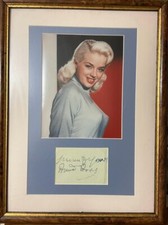 DIANA DORS - ORIGINAL HAND-SIGNED ALBUM PAGE MOUNTED & FRAMED WITH COLOUR PHOTO