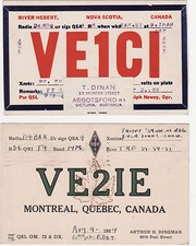 2 x QSL Cards CANADA 1933/34