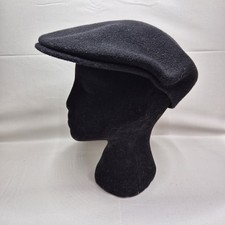Vintage Kangol Cap Mens XL Peak Pure Wool Black Made In Britain Y2K Retro