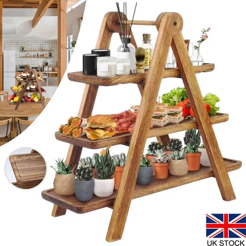 3tier wooden serving set - 3tier,