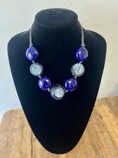 Chunky Murano Silver Leaf