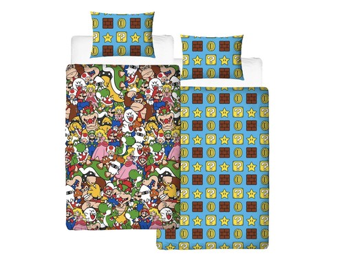 Super mario gang single duvet - super,