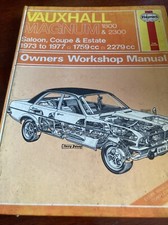 HAYNES VAUXHALL MAGNUM WORKSHOP MANUAL 1973-1977 Saloon Coupe Estate