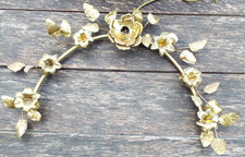 RECLAIMED LARGE VINTAGE BRASS FRENCH  WALL LIGHT SCONCE