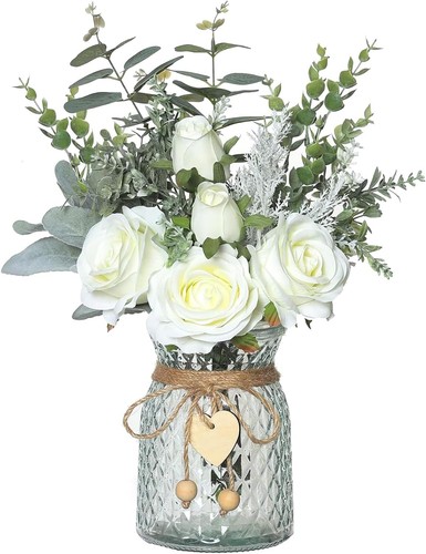 Faux flowers with vase - faux,