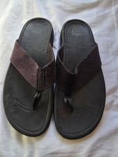 FitFlop Men's Flip Flop Sandals - UK 8 Black - Good Condition See Photos