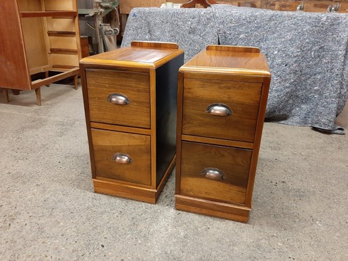 Lovely pair art deco walnut - pair, of