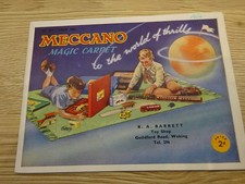 MECCANO MAGIC CARPET 1953 TOY CATALOGUE (R.A.BARRETT, GUILFORD ROAD, WOKING) 