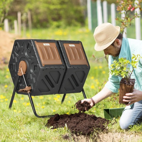Garden compost bin tumbler - compost,