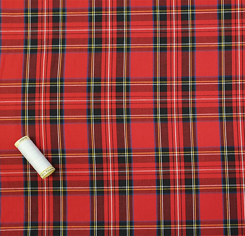 Tartan cotton fabric - tartan,