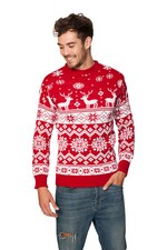 New Unisex Men Women Santa Xmas Christmas Novelty Fairisle Retro Jumper Sweater