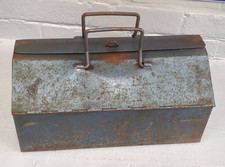 Vintage ENOX Metal Tool box With Tray 355 x 205 x 170 mm