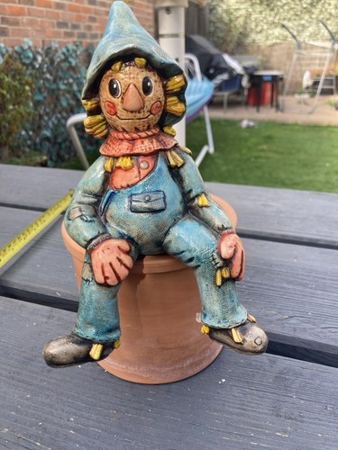 Ceramic pottery scarecrow wall - pottery,