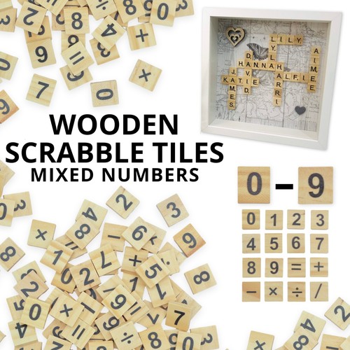 Wooden scrabble tiles mixed - wooden,