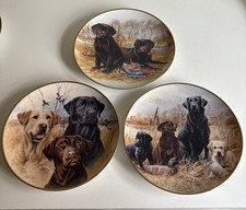 Three Vintage John Killen Plates From The Labradors Collection Danbury Mint VGC
