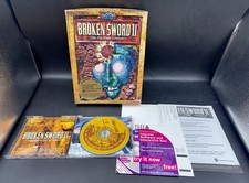 BROKEN SWORD II 2 The Smoking Mirror PC 2-CD BIG BOX -BOX WATER DAMAGE READ DESC