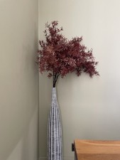 Huge Floor Standing Vase 101cm Black & White with Red Acers - HOUSE CLEARANCE!