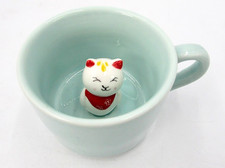 ZaH 3-D Blue Green Ceramic Mug
