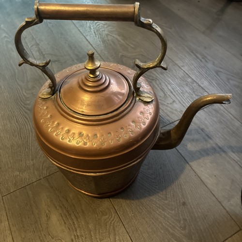 Large vintage engraved copper - large,