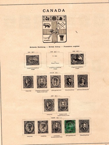 Stamps canada 1859 1912 - stamps, canada-1859-1912,small