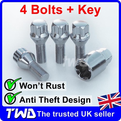 Alloy wheel locking bolts - 4x,