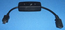 30cm Short microUSB extension power cable/lead with switch Raspberry Pi Not4 etc