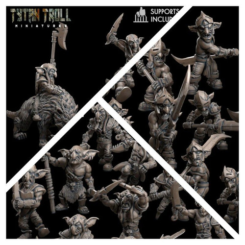 Goblin battle horde miniature - goblin,