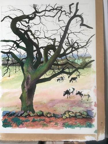 Water colour painting - water,