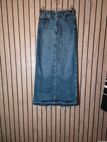 Zara denim maxi skirt with - zara,