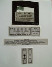 5 PRE ABS JAGUAR XJS V12 XJ12 HE AIR CLEANER DECALS GREY SET inc. C33884 +4