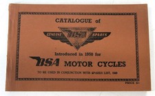 BSA Illustrated Motorcycle Replacement Parts List 1950 #S273-5 D C B Gold Star++