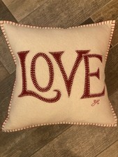 Jan Constantine Love Cream Red Cushion With cushion Insert New RRP £80
