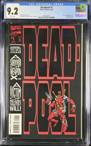 Deadpool cgc 2 1993 1st - deadpool,