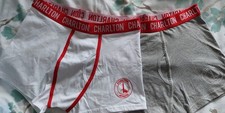 Men's Charlton Athletic boxer shorts (2 pairs) - Colours White & Grey - Size 2XL