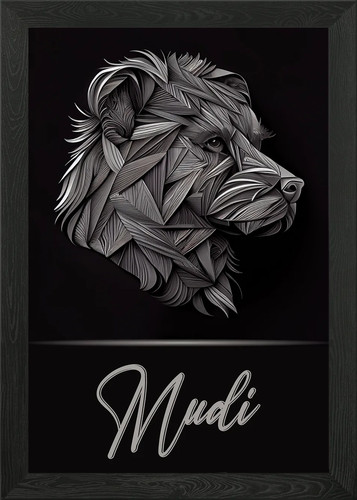 Mudi portrait framed - framed, wall