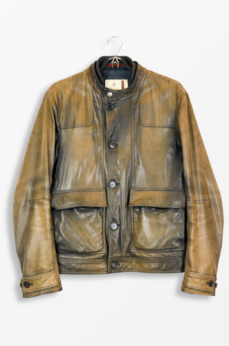Gucci leather field jacket - leather,
