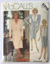 McCall’s 2319 Sewing Pattern 80s Camisole, Lined Jacket & Skirt  12