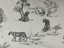 Safari Fabric Ivory Slate Cotton Fibre Naturelle Curtain Roman Blind Upholstery