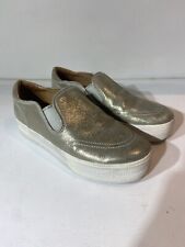 Ash Jodie Platform Chunky Trainers Gold Leather Womens Slip-on Size UK7 EU 40
