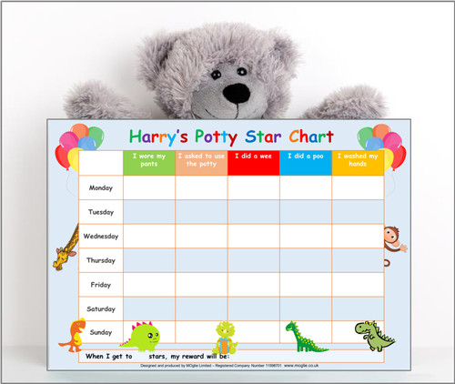 Potty training reward chart - training,